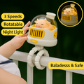 Vetra BabyBreeze - Baby Safe Bladeless Stroller Fan and Night Light