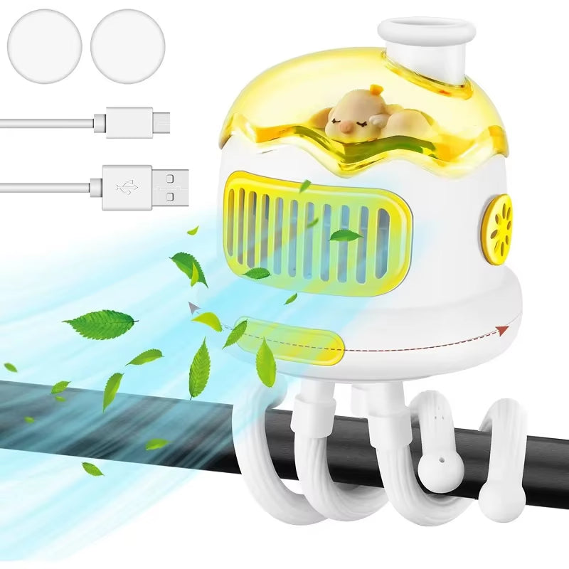 Vetra BabyBreeze - Baby Safe Bladeless Stroller Fan and Night Light